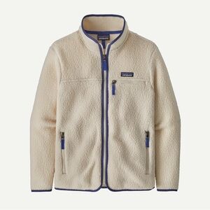 Patagonia Cream and Blue Fleece Jacket